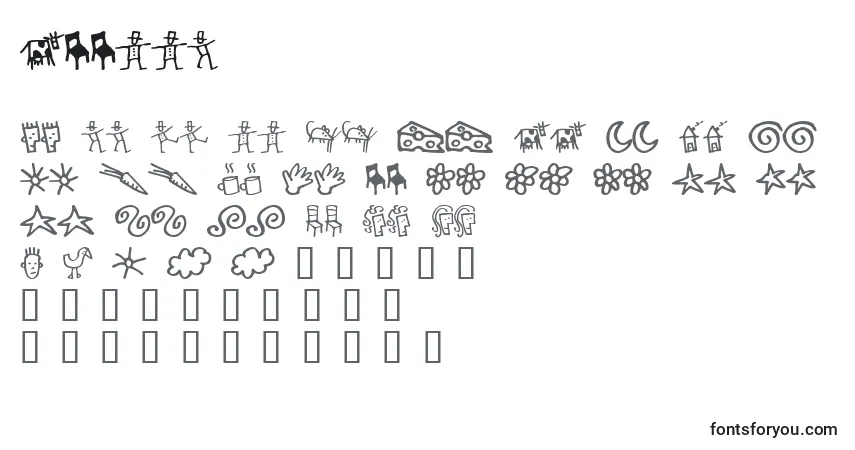 Czcionka Gooddb – alfabet, cyfry, specjalne znaki