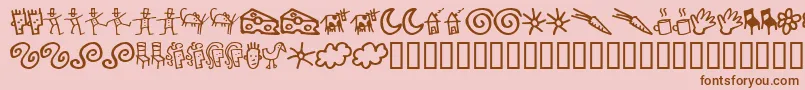 Gooddb Font – Brown Fonts on Pink Background