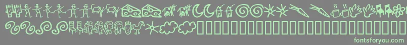 フォントGooddb – 灰色の背景に緑のフォント