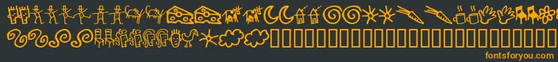 Gooddb Font – Orange Fonts on Black Background