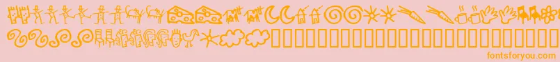 Gooddb Font – Orange Fonts on Pink Background