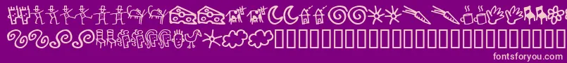 フォントGooddb – 紫の背景にピンクのフォント