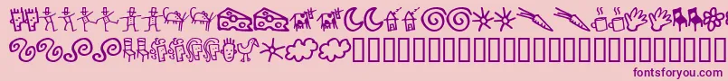 Gooddb Font – Purple Fonts on Pink Background