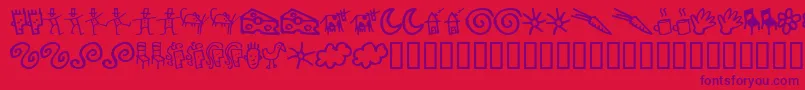 Шрифт Gooddb – фиолетовые шрифты на красном фоне