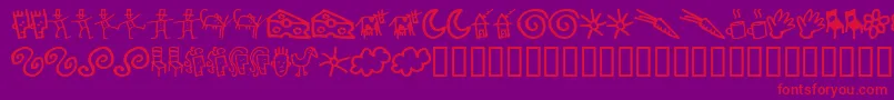 Gooddb Font – Red Fonts on Purple Background