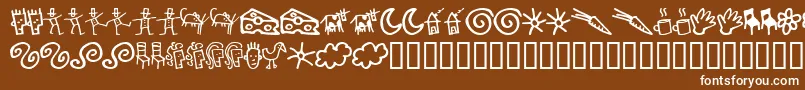 フォントGooddb – 茶色の背景に白い文字