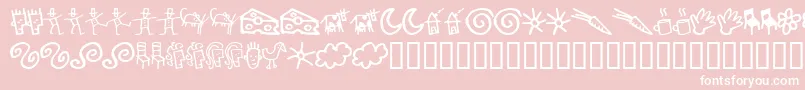 Gooddb-Schriftart – Weiße Schriften auf rosa Hintergrund