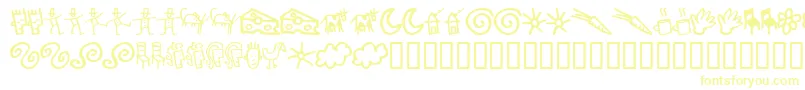 Gooddb Font – Yellow Fonts on White Background
