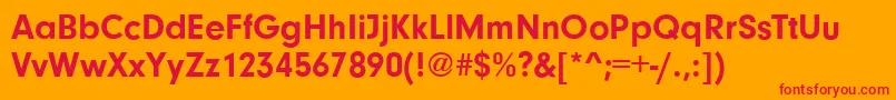 Шрифт NeutralgroteskBold – красные шрифты на оранжевом фоне