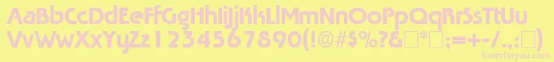 Tabasco Font – Pink Fonts on Yellow Background