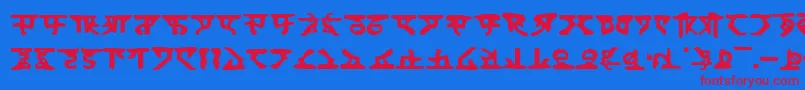 フォントHomew – 赤い文字の青い背景