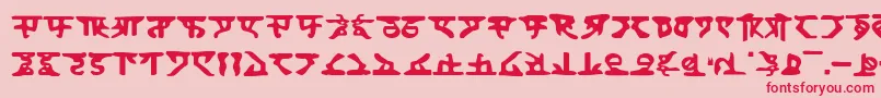 Homew-Schriftart – Rote Schriften auf rosa Hintergrund