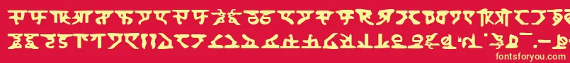 フォントHomew – 黄色の文字、赤い背景