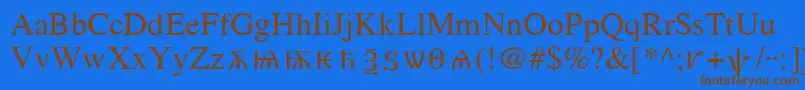 Подробнее о шрифте OldChurchSlavonicCyr Шрифт OldChurchSlavonicCyr – коричневые шрифты на синем фоне