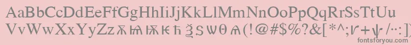 OldChurchSlavonicCyr Font – Gray Fonts on Pink Background