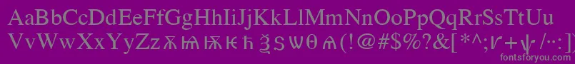 OldChurchSlavonicCyr Font – Gray Fonts on Purple Background