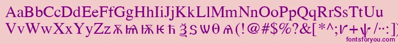 OldChurchSlavonicCyr Font – Purple Fonts on Pink Background