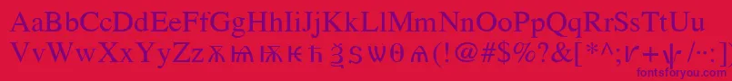 OldChurchSlavonicCyr Font – Purple Fonts on Red Background