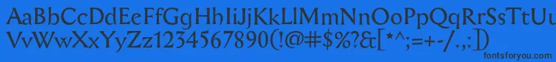 Шрифт Aichel – чёрные шрифты на синем фоне
