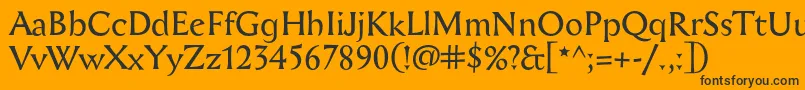 Aichel Font – Black Fonts on Orange Background