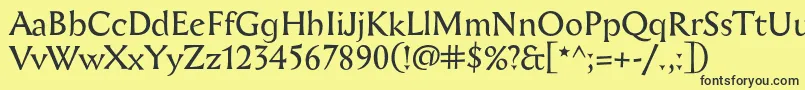 Aichel Font – Black Fonts on Yellow Background