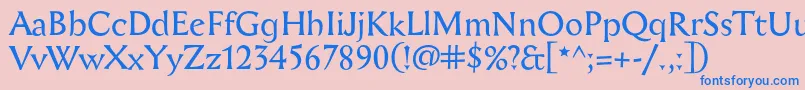 Aichel Font – Blue Fonts on Pink Background