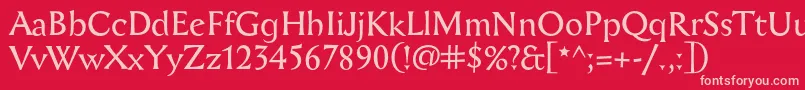 Aichel Font – Pink Fonts on Red Background