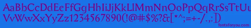 Aichel Font – Purple Fonts on Blue Background