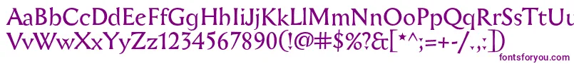 Aichel-fontti – violetit fontit valkoisella taustalla
