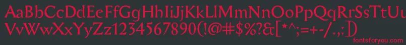 Aichel Font – Red Fonts on Black Background