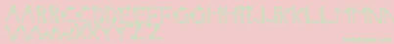 Nakedchick Font – Green Fonts on Pink Background