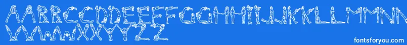 Nakedchick Font – White Fonts on Blue Background