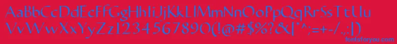 CarmentaRegular2.00 Font – Blue Fonts on Red Background