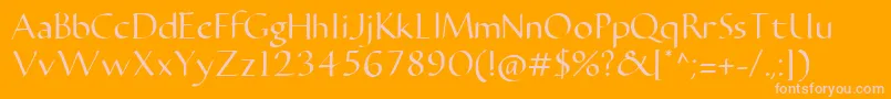 CarmentaRegular2.00 Font – Pink Fonts on Orange Background