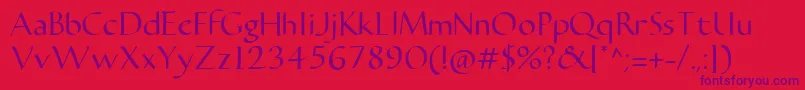 CarmentaRegular2.00 Font – Purple Fonts on Red Background