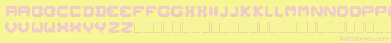 Neovix Font – Pink Fonts on Yellow Background