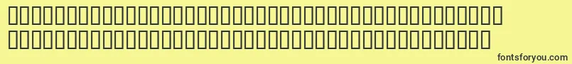 Wbxscar-fontti – mustat fontit keltaisella taustalla