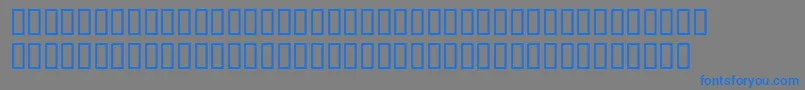フォントWbxscar – 灰色の背景に青い文字