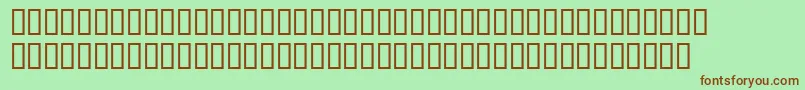 Wbxscar Font – Brown Fonts on Green Background