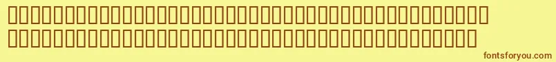 Шрифт Wbxscar – коричневые шрифты на жёлтом фоне