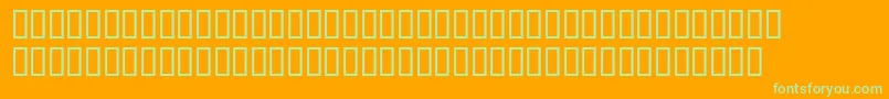 Wbxscar Font – Green Fonts on Orange Background