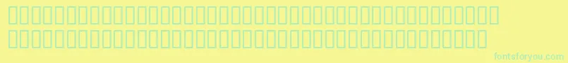 Fonte Wbxscar – fontes verdes em um fundo amarelo