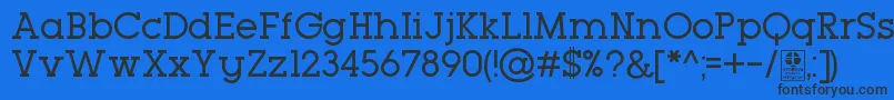 Шрифт TypoGeoslabRegularDemo – чёрные шрифты на синем фоне