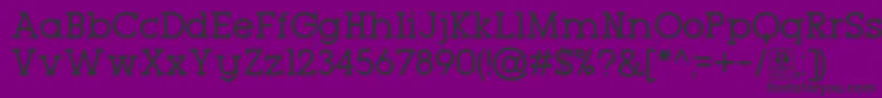 TypoGeoslabRegularDemo-fontti – mustat fontit violetilla taustalla