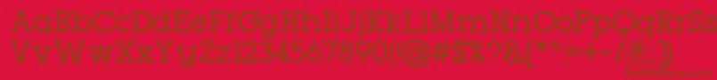 Шрифт TypoGeoslabRegularDemo – коричневые шрифты на красном фоне