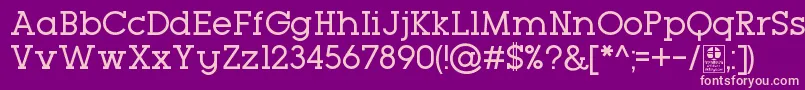 TypoGeoslabRegularDemo Font – Pink Fonts on Purple Background