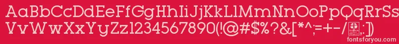 TypoGeoslabRegularDemo Font – Pink Fonts on Red Background