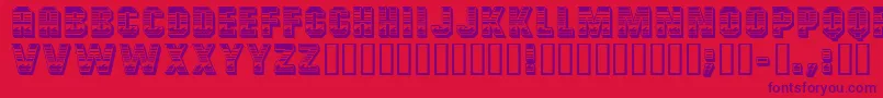 OceanViewMfInitials Font – Purple Fonts on Red Background