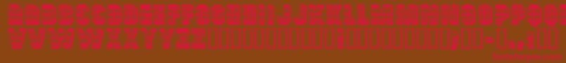 OceanViewMfInitials Font – Red Fonts on Brown Background
