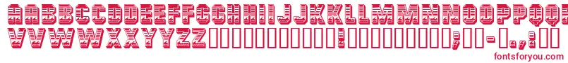 OceanViewMfInitials-Schriftart – Rote Schriften auf weißem Hintergrund
